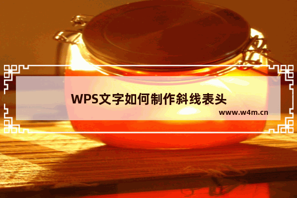 WPS文字如何制作斜线表头