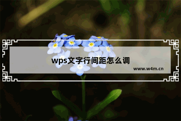 wps文字行间距怎么调