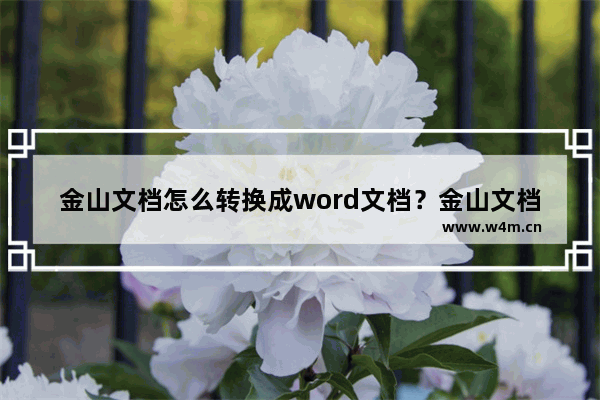 金山文档怎么转换成word文档？金山文档转换成word文档教程