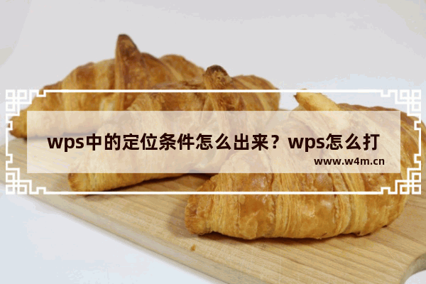 wps中的定位条件怎么出来？wps怎么打开定位条件教程