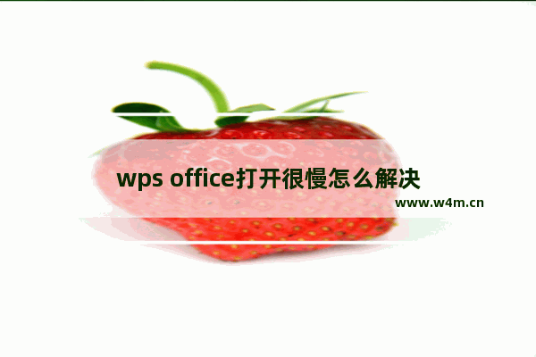 wps office打开很慢怎么解决