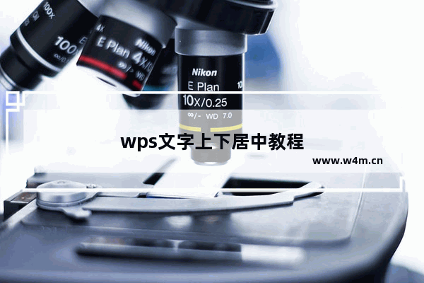 wps文字上下居中教程