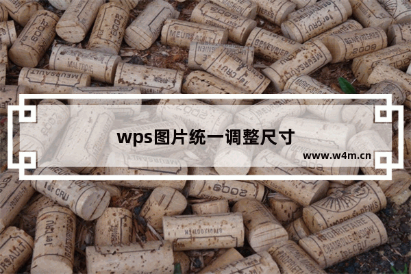 wps图片统一调整尺寸