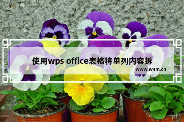 使用wps office表格将单列内容拆开的图文教程