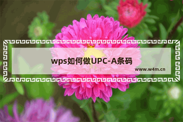 wps如何做UPC-A条码