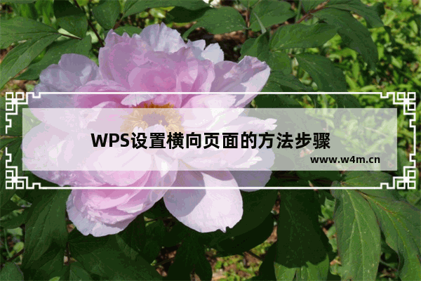 WPS设置横向页面的方法步骤