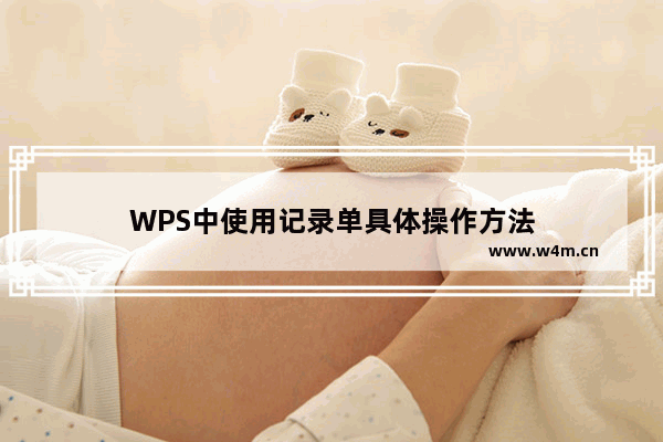 WPS中使用记录单具体操作方法