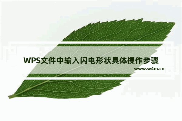 WPS文件中输入闪电形状具体操作步骤