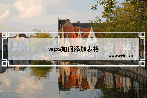 wps如何添加表格