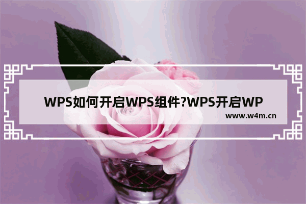 WPS如何开启WPS组件?WPS开启WPS组件方法