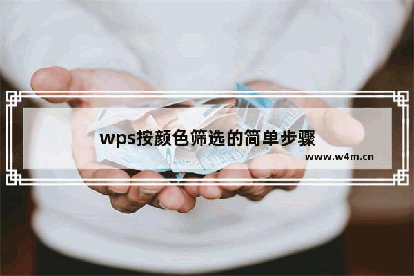 wps按颜色筛选的简单步骤