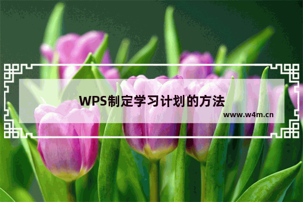 WPS制定学习计划的方法