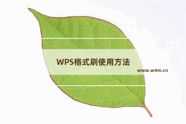 WPS格式刷使用方法