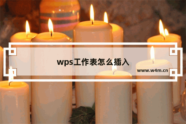 wps工作表怎么插入