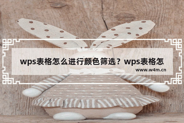 wps表格怎么进行颜色筛选？wps表格怎么进行颜色筛选选项设置教程