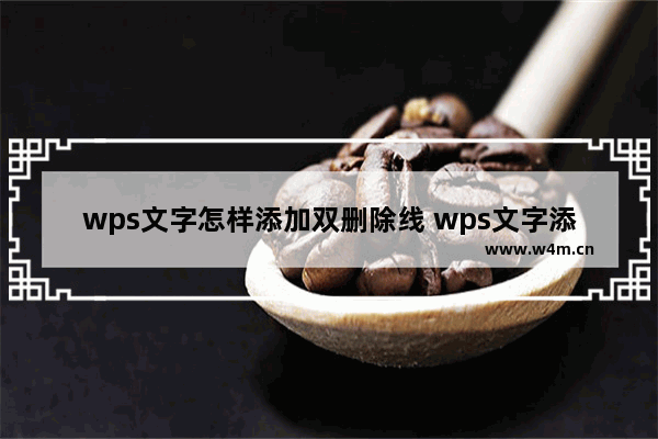 wps文字怎样添加双删除线 wps文字添加双删除线的详细步骤