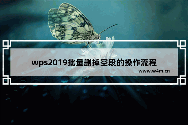 wps2019批量删掉空段的操作流程