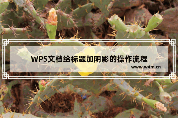 WPS文档给标题加阴影的操作流程