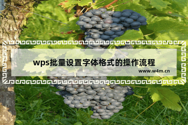 wps批量设置字体格式的操作流程