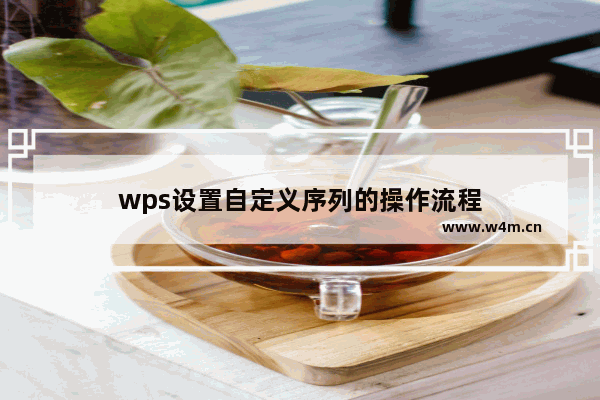 wps设置自定义序列的操作流程