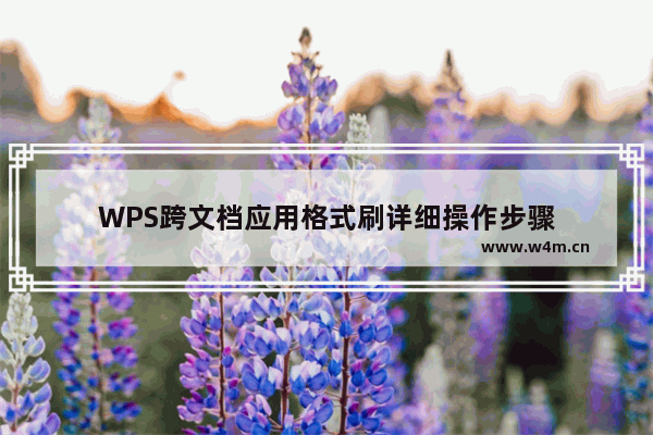 WPS跨文档应用格式刷详细操作步骤