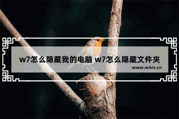 w7怎么隐藏我的电脑 w7怎么隐藏文件夹