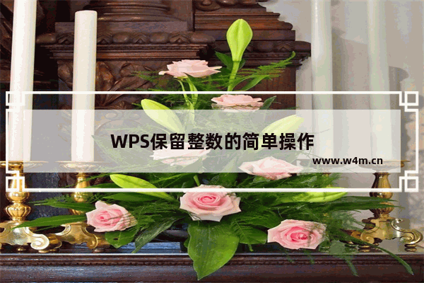 WPS保留整数的简单操作