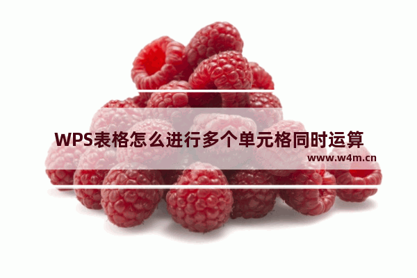 WPS表格怎么进行多个单元格同时运算