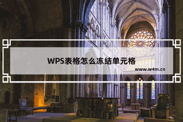 WPS表格怎么冻结单元格