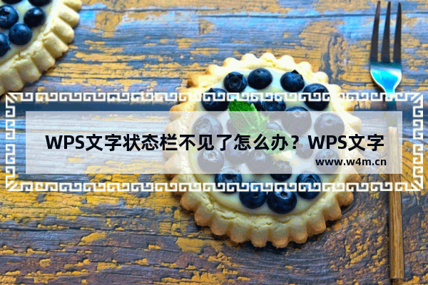 WPS文字状态栏不见了怎么办？WPS文字状态栏在哪打开