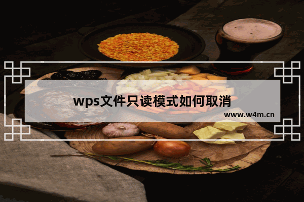 wps文件只读模式如何取消