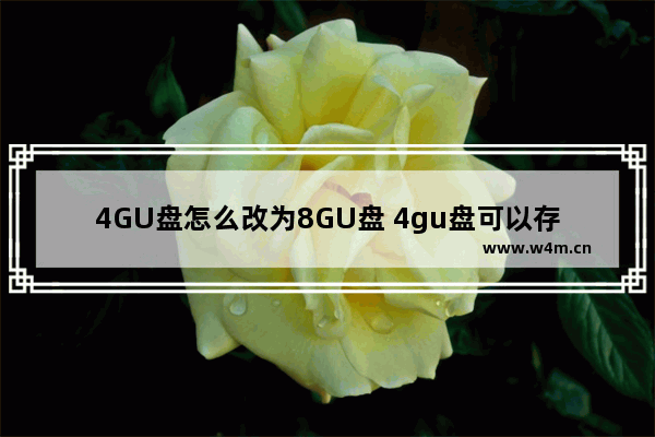 4GU盘怎么改为8GU盘 4gu盘可以存多少文件