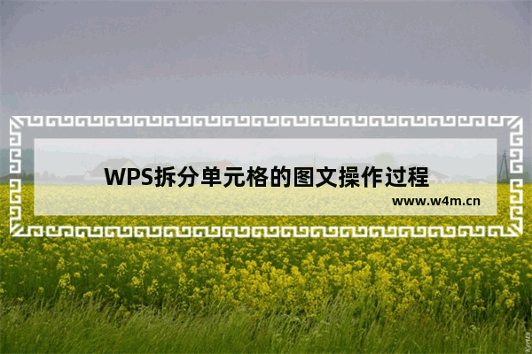 WPS拆分单元格的图文操作过程