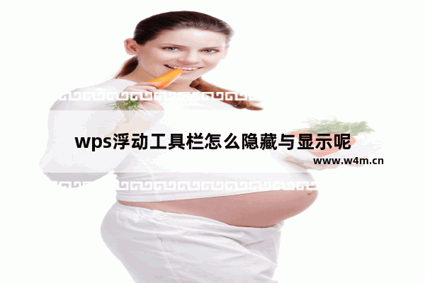 wps浮动工具栏怎么隐藏与显示呢