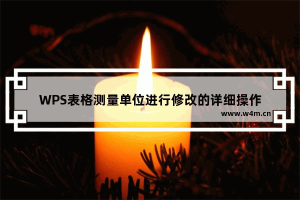 WPS表格测量单位进行修改的详细操作