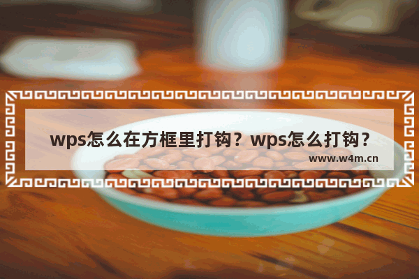 wps怎么在方框里打钩？wps怎么打钩？