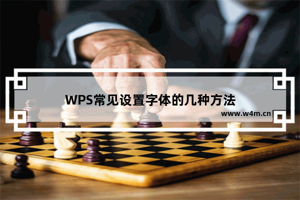 WPS常见设置字体的几种方法