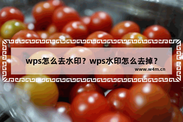 wps怎么去水印？wps水印怎么去掉？