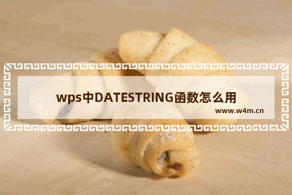 wps中DATESTRING函数怎么用