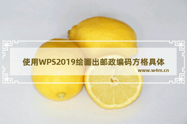 使用WPS2019绘画出邮政编码方格具体操作步骤