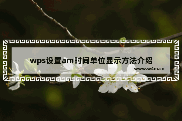 wps设置am时间单位显示方法介绍