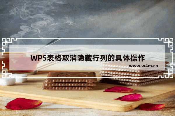 WPS表格取消隐藏行列的具体操作