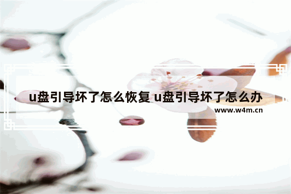 u盘引导坏了怎么恢复 u盘引导坏了怎么办