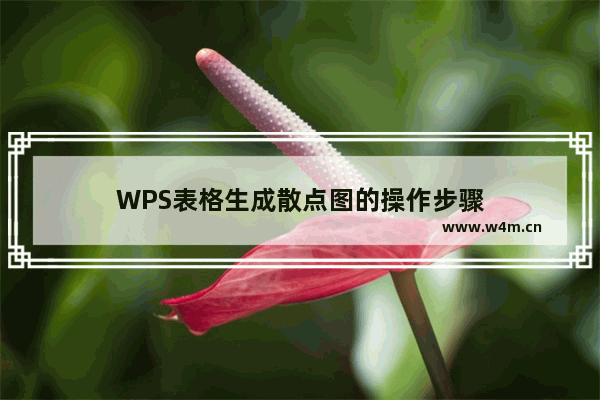 WPS表格生成散点图的操作步骤