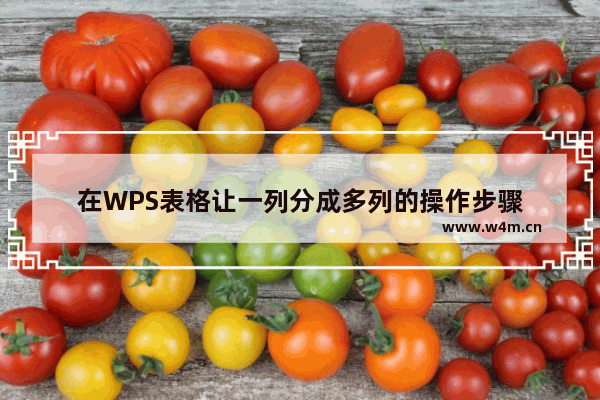 在WPS表格让一列分成多列的操作步骤