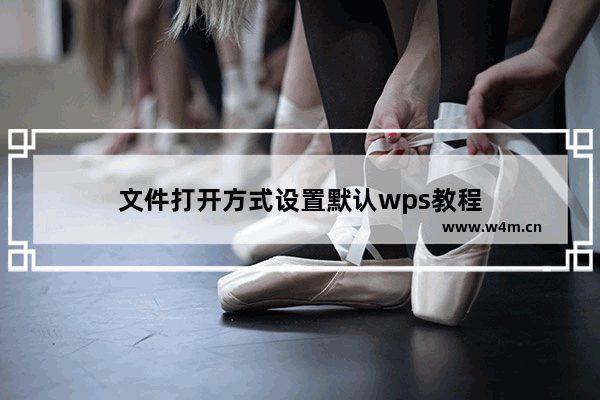 文件打开方式设置默认wps教程