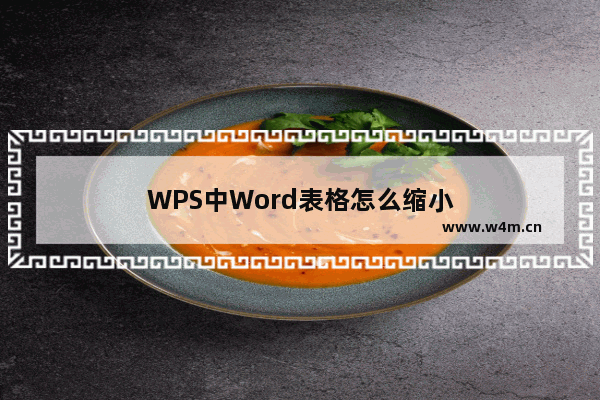 WPS中Word表格怎么缩小