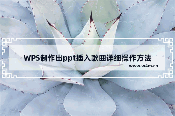 WPS制作出ppt插入歌曲详细操作方法