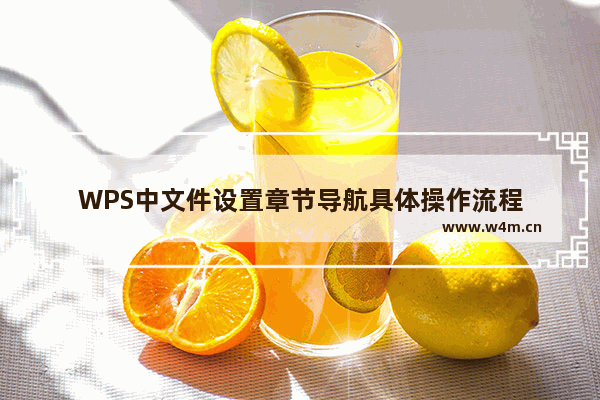 WPS中文件设置章节导航具体操作流程