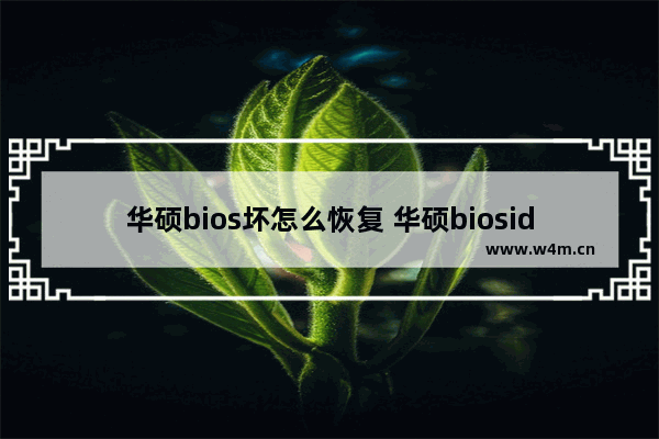 华硕bios坏怎么恢复 华硕bioside